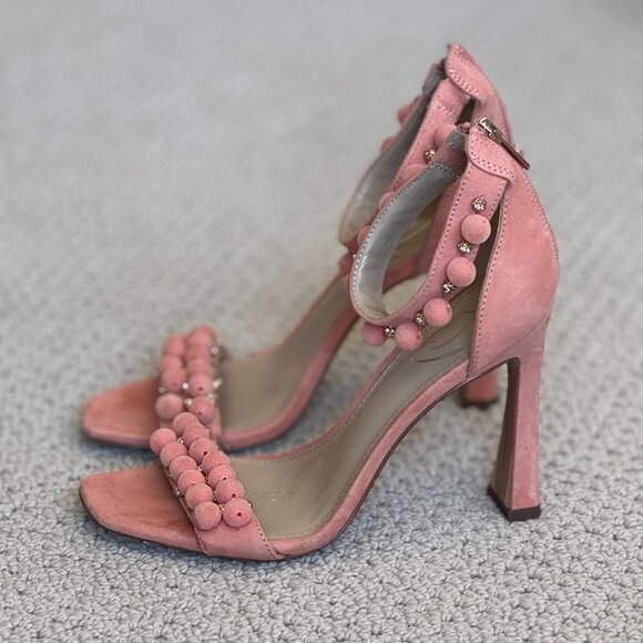 New! Sam Edelman Luella Pom Pom Heels sz 7.5 - Picture 6 of 13